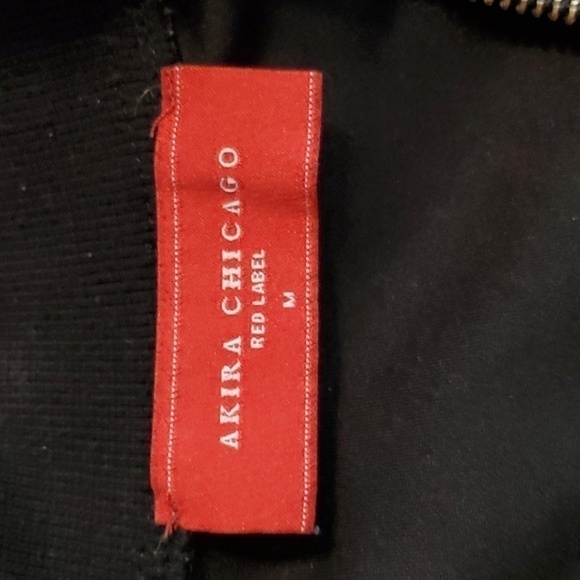 Akira Chicago- Black semi Sheer Women's Coat Jacket Moto Sz.Medium - Picture 4 of 7